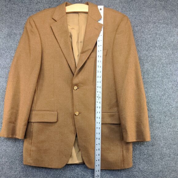 John W. Nordstrom Men's Blazer Suit Jacket Brown Actual 40x31.5 Cashmere - Picture 12 of 14